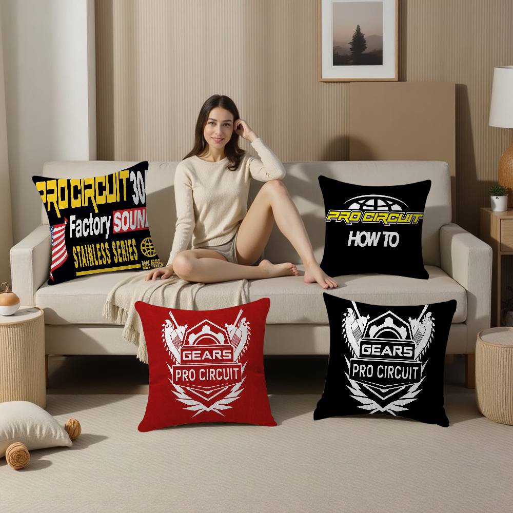 Pro-circuits Motorcycle Racing Decorative Room Aesthetics Pillow Case Home Decor Bedroom Sofa Bed Couch Pillow Cover 45x45