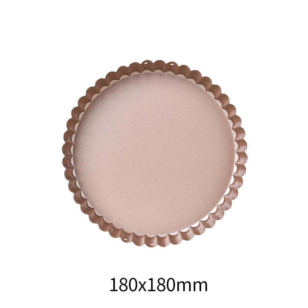 

Round Fluted Pie Tart Pan Wavy Edge Pizza Mould Bakeware Quiche Flan Pan Oven 18cm