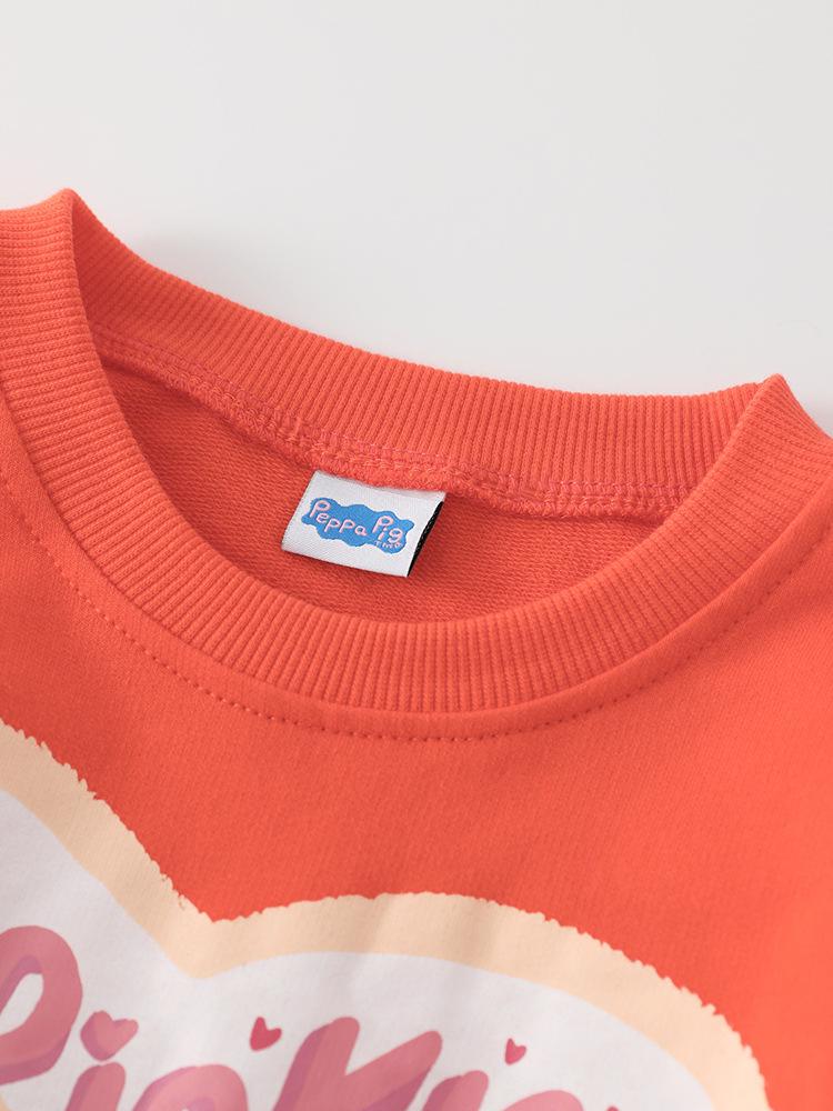 Peppa Pig Girls' Ruffle Hoodie & Sweatpants Set - Spring/Autumn Wear, Two-Piece