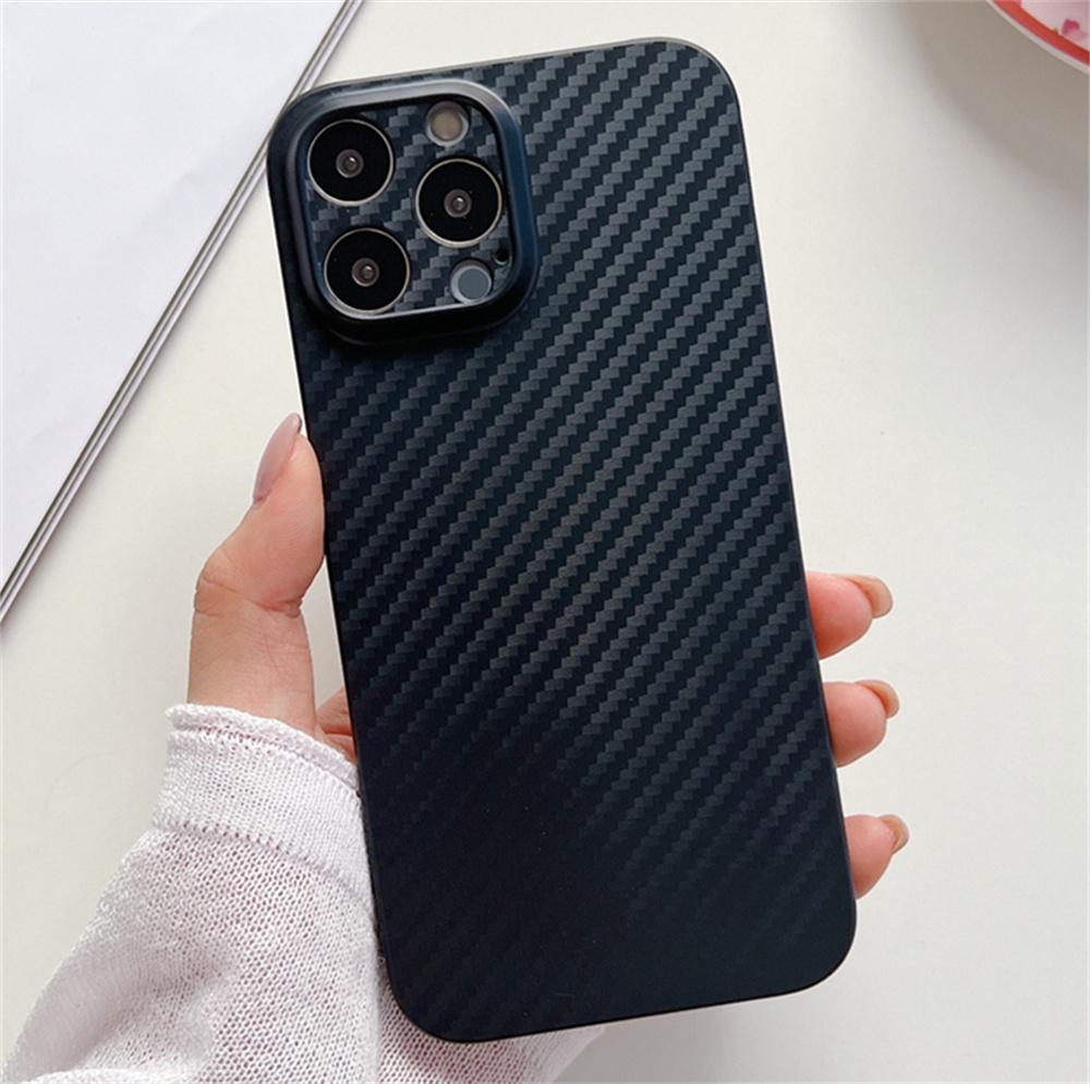 

Ultra Thin Carbon Fiber Matte Case For iPhone 15 14 13 12 Mini 11 Pro Max 15pro XS XR X 6 7 8 Plus SE 0.2MM PP Back Cover For iPhone X