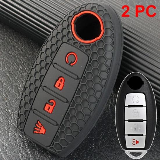 

For Nissan Rogue Frontier Kicks Frontier 2X Silicone Car Key Case Cover Protect.