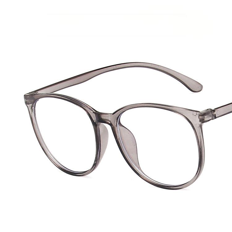Vintage large frame fashion simple plain eyeglasses frames round frame anti-blue light flat glasses casual versatile glasses