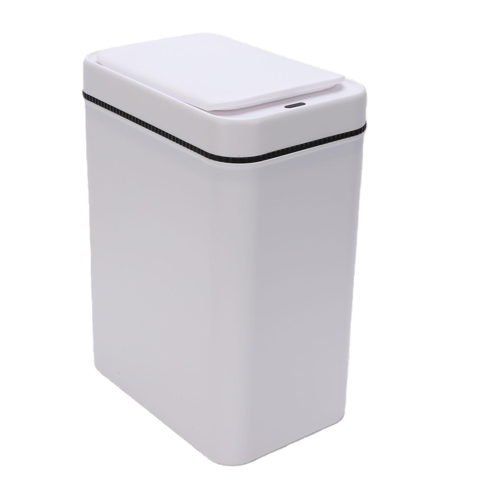 

Bathroom Smart Touchless Trash Can 16L Automatic Motion Sensor Rubbish Can with Lid Garbage Bin for Kitchen Office белый