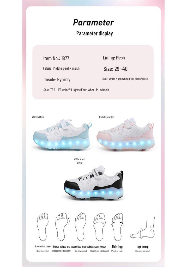 Rechargeable LED Roller Shoes & Skates for Kids and Adults