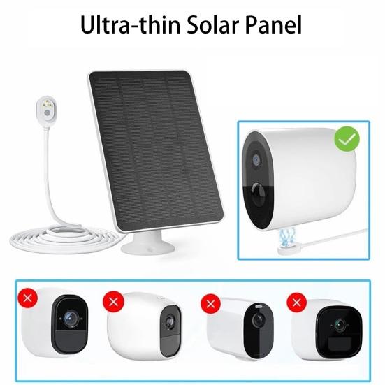 5V 4W Solar Panel Charger for Arlo Pro 4/Ultra 2/Pro