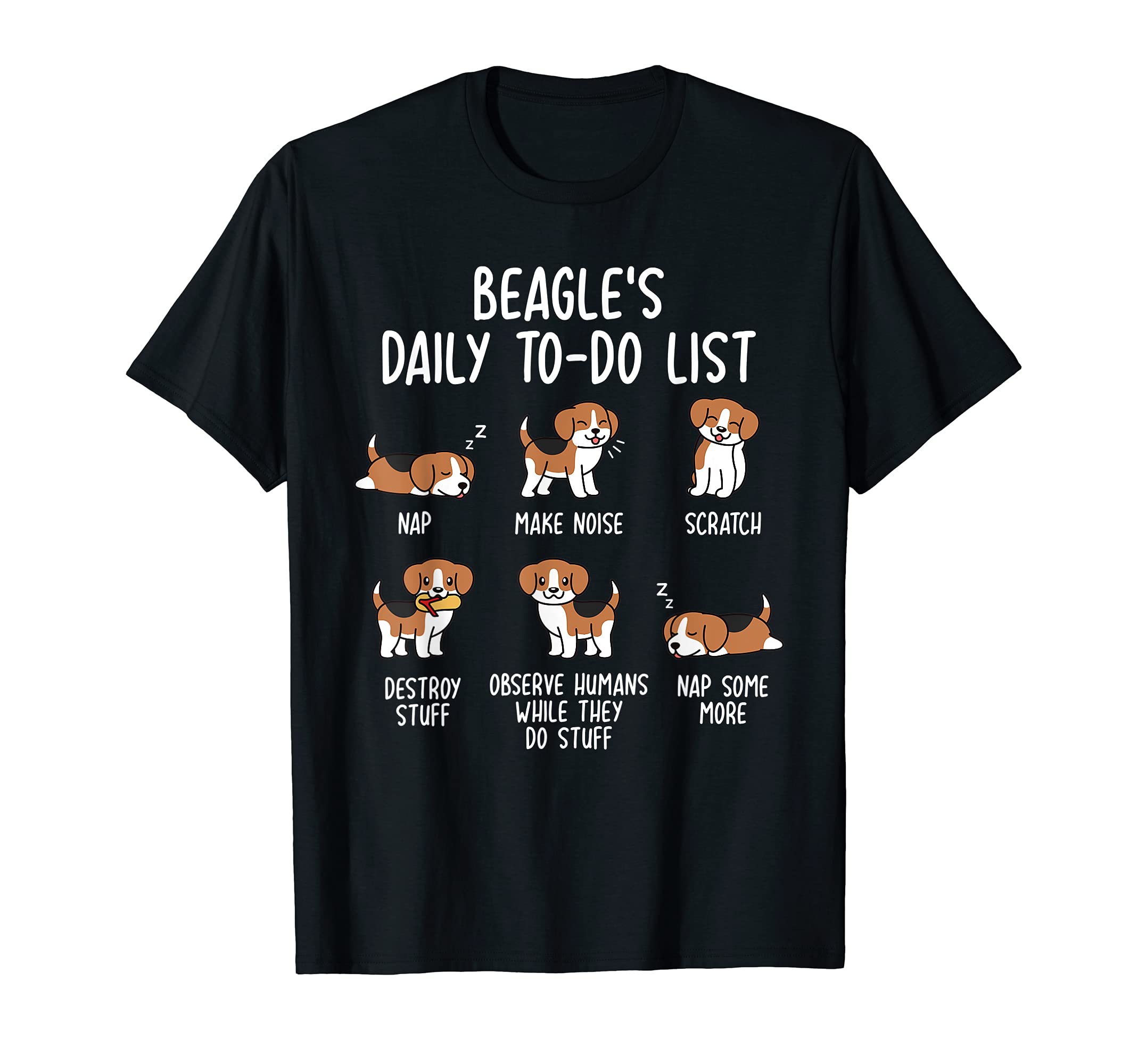 

Beagle Daily To Do List Dog T-Shirt