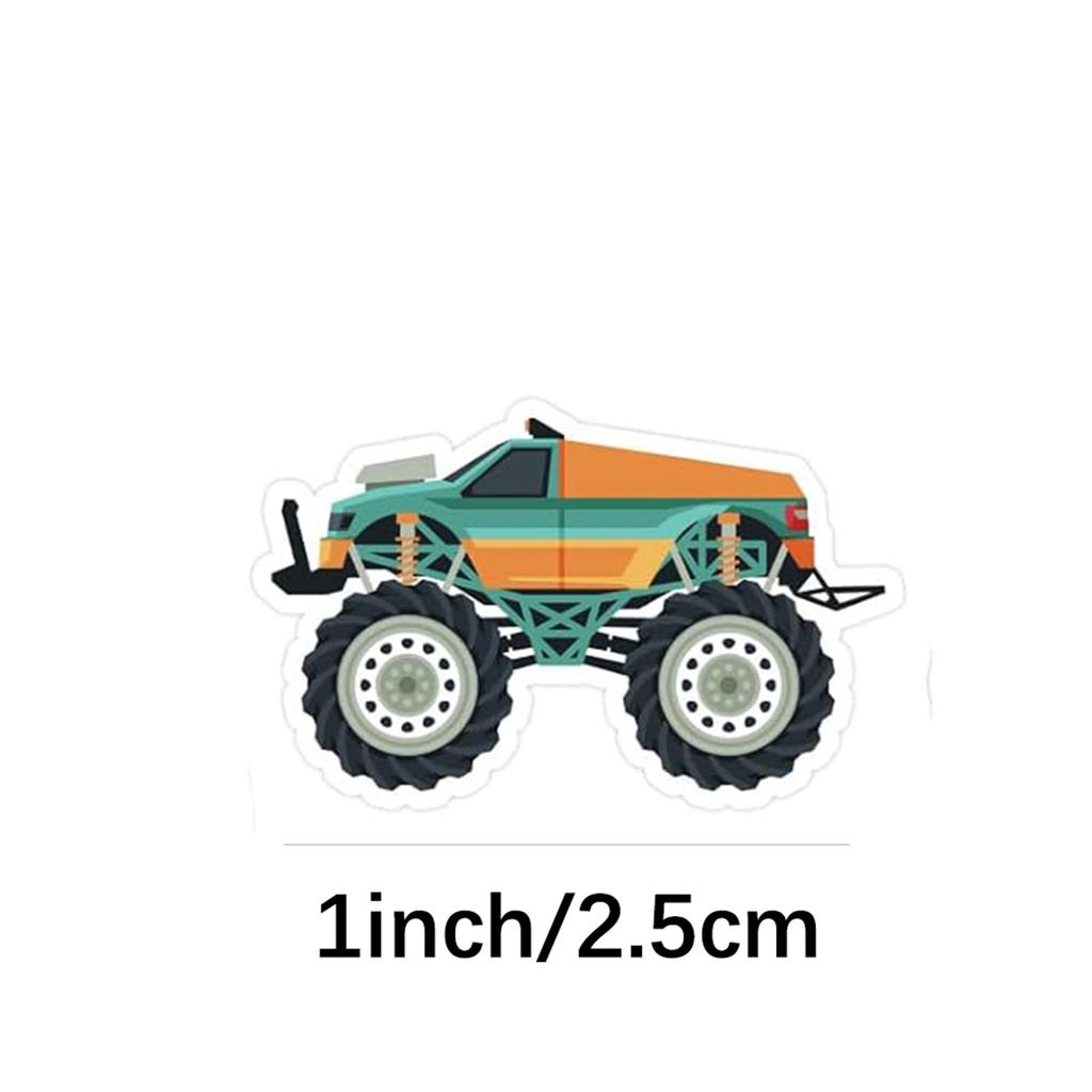 100-500pcs Cartoon Off-road Vehicle Stickers Birthday Party Gift Wrapping Label Scrapbook Reward Stationery Stickers