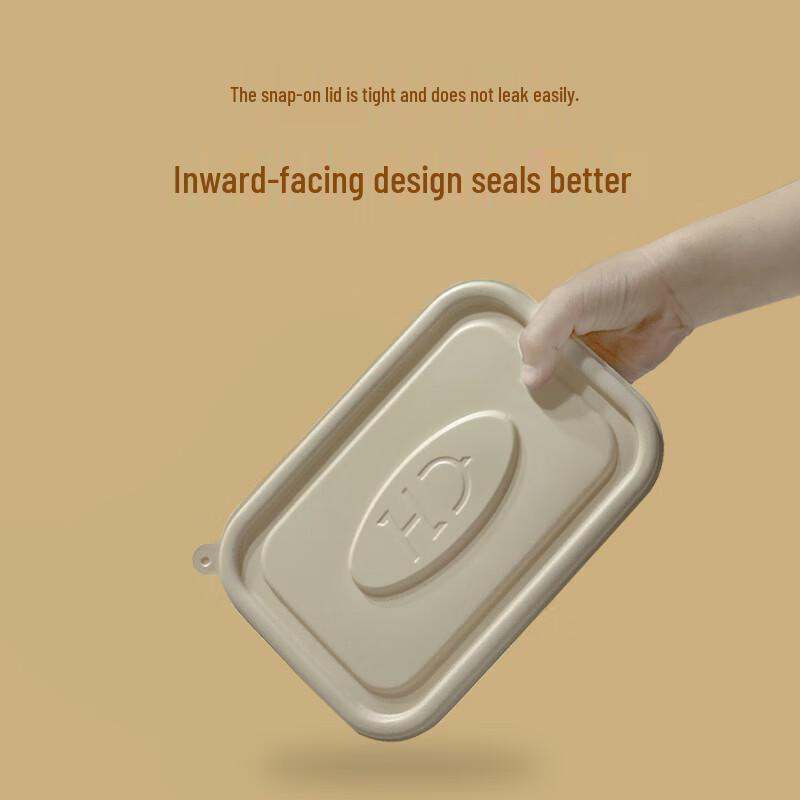Disposable 500ml Single-Compartment Eco-Friendly Meal Containers