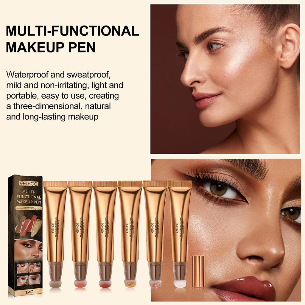 EELHOE Multi-Purpose Makeup Brush Face Light Highlighting & Contouring Natural Liquid Contouring Beauty Stick