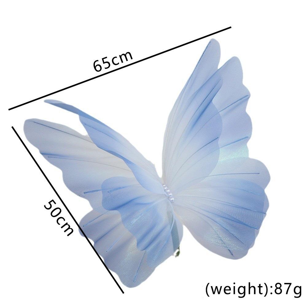 Giant Gauze Fake Butterfly 50/65cm 3D Silk Yarn Butterfly  Wedding Party Decoration