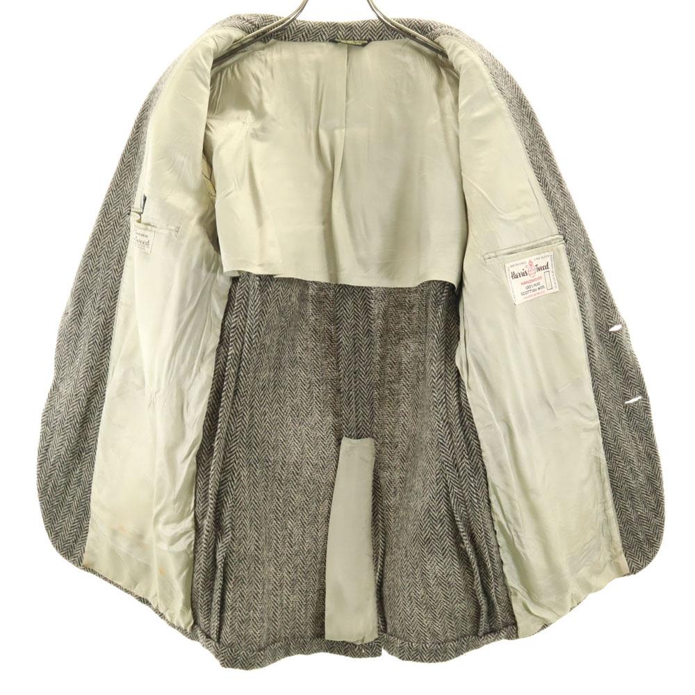 Harris Tweed 70s 80s Center Vent Vintage Herringbone Tailored Jacket Men's Used