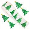 Festive Christmas Tree Stickers Roll-Engraved Self-Adhesive Decals, Durable for Holiday Decor,Envelopes, Journals,Party Supplies