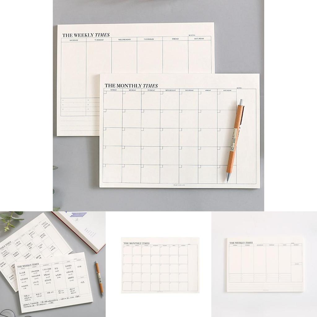 Simple Tearable Monthly Plan Book With High Quality Paper Ideal For Office And Study Memo