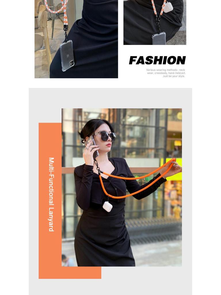 10MM Šňůrka na mobilní telefon: Stylový design crossbody pro muže a ženy, odolný a špičkový. K dispozici v dlouhé a krátké délce.
