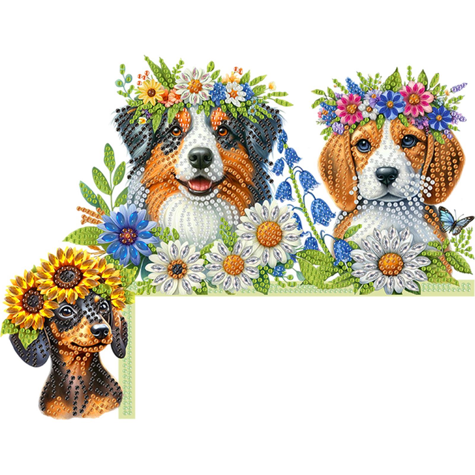 

2D Flat Animal Pattern Handmade Holiday Decorations Door Corner Decor 5D Diamond Painting Art Kit for Indoor Outdoor Wall