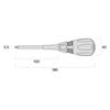 KUROKIN Screwdriver Length Black Gold Fujiya Electrician's (+2.0/Shaft 100mm) 524D-BG