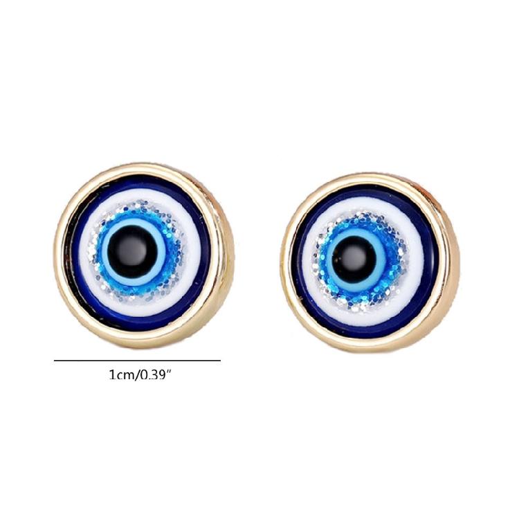 European American Turkey Devil's Eye Stud Earrings Retro Oil Drop Eye Earrings