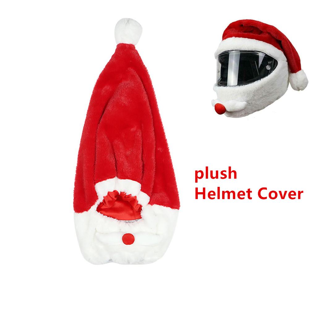 

Motorcycle Helmet Hat Cap Cover Christmas Santa Claus Look Costume Hat Universal