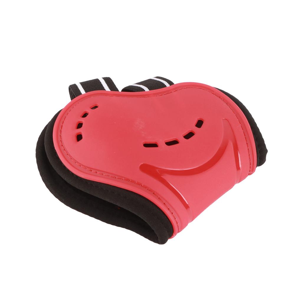 Fetlock Horse Boots Lightweight Breathable Wearproof Horse Hind Leg Boots for Horse Accessories Red