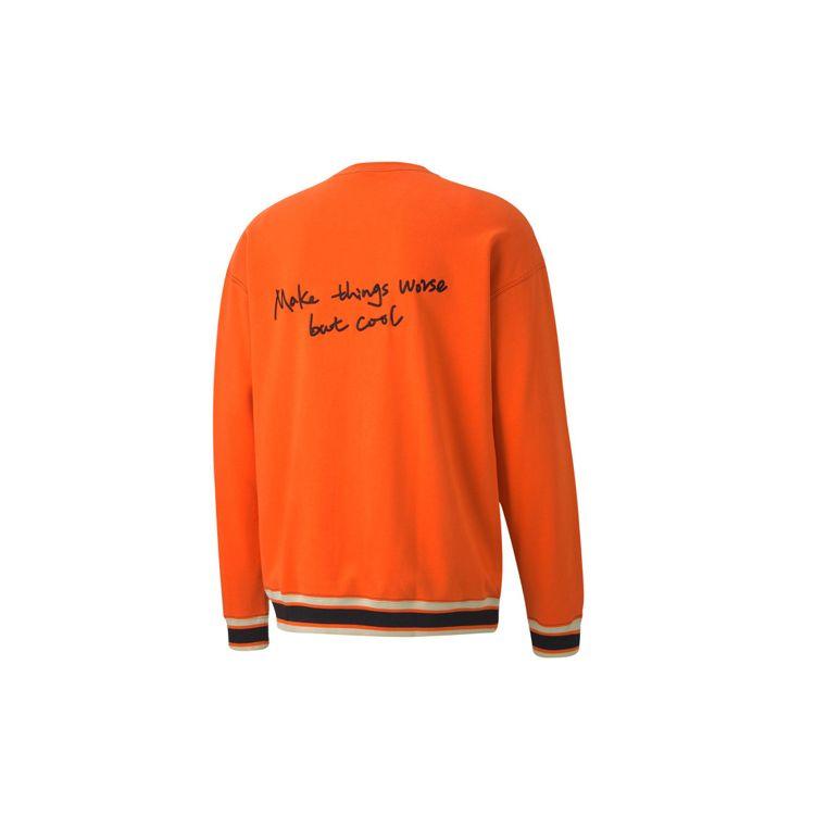 Puma X Randomevent Co-Branded Letter Logo Knit Sweater Men Tops Orange 59666340