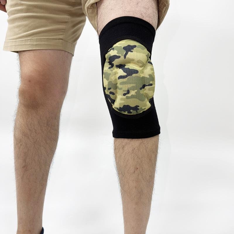 Camouflage Sponge Knee Pads Anti-collision Worship Buddha Knee Pads Thickened Sponge Leg Pads Gardening Kneeling Shock Absorption Tool