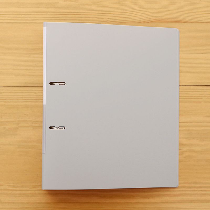 Color Folder Large Capacity D-Hole A4 Loose-Leaf Binder 2-Hole 3-Inch Punch Folder Loose-Leaf File Folder Back Width 3cm - Gray