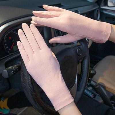 Fashion Breathable Sunscreen Gloves Anti-UV Touch Screen Women Gloves Mittens Cotton Riding Driving Gloves Outdoor