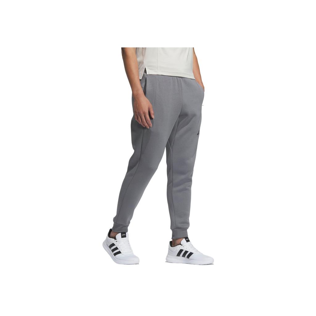 adidas M MH KN PT Bequeme einfarbige Schnürhose mit zulaufendem Bein für Herren, Hose Grau JY6962