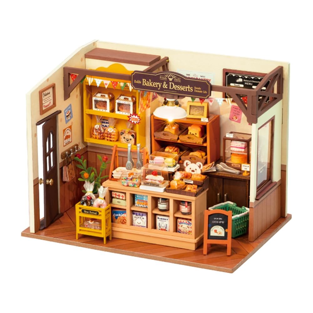 Tsukurundesu Miniature Dollhouse Kit with Instruction Manual Forest Bakery Design