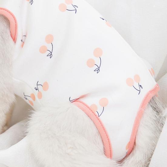 Yousheng Pet Surgery Recovery Suit Cute Pattern Prevent Bite/Lick Milk Fiber Fabric Thicken Pet Dog Cat Neutering Suit for Home