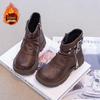 2025 Winter Kids' British-Style Martin Boots: Trendy, Cotton-Lined, Short Girls' Boots