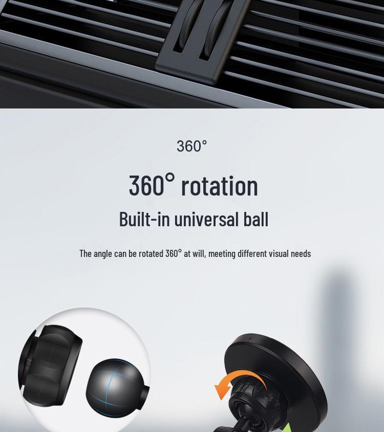Adjustable Magnetic Car Phone Holder with 360° Rotation & Strong Suction