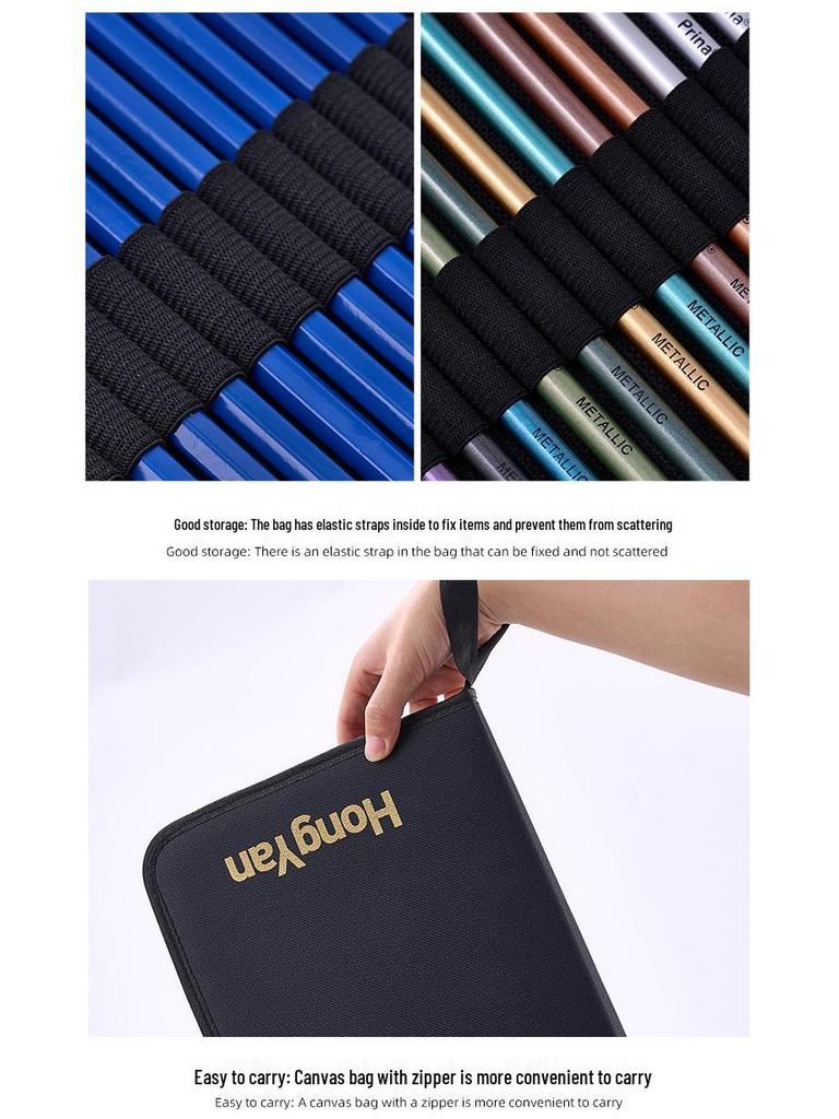76-Piece Sketching & Drawing Set with Water-Soluble Oil-Based Colored Pencils and Storage Bag