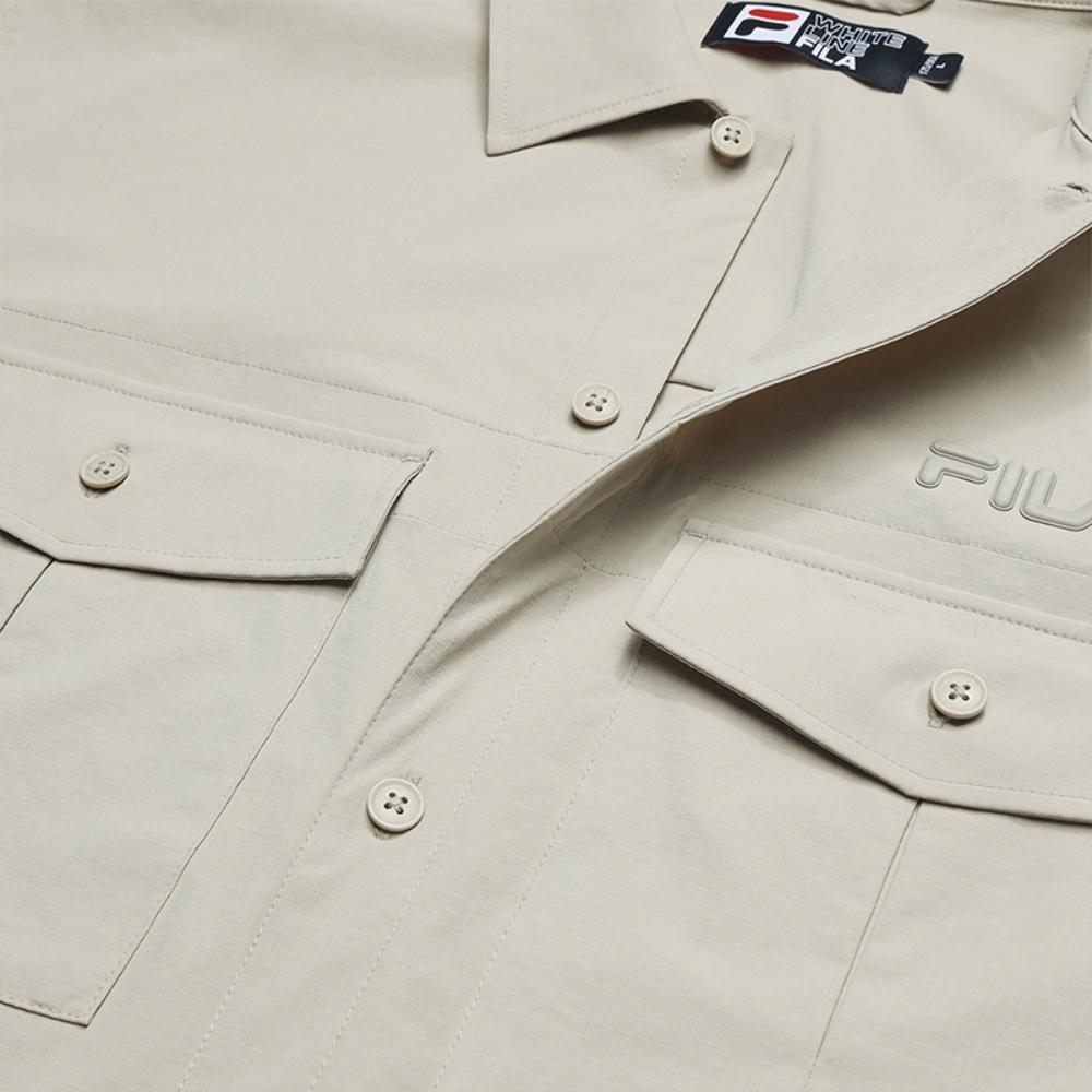 FILA Heritage Series Classic Versatile Casual Business Loose Work Style Long Sleeve Shirt Men shirts F11M538406F-LK