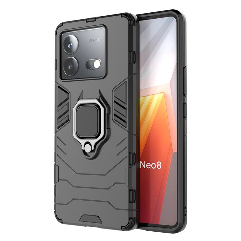 For Vivo iQOO Neo 8 Case Armor Magnetic Suction Stand Full Back Cover For Vivo iQOO Neo 8 Case For Vivo iQOO Neo 8 5G 6.78 Inch