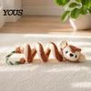 Interactive Squeaky Dog Toys Toy with Pull Rope, Plush Tug of War Toy, for Pets Spiral Animal Small Medium Large Dogs Biting Teeth Cleaning