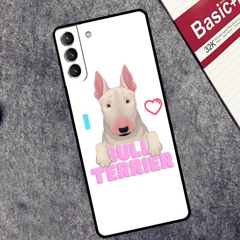 Bull Terrier Dog Puppies Case For Samsung Galaxy S24 S22 S23 Ultra Note 20 S9 S10 Note 10 Plus S20 FE S21 FE Cover