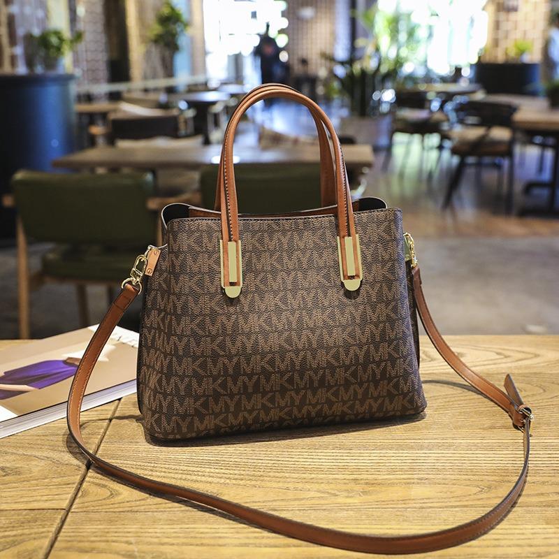 Nowa torebka damska modna o dużej pojemności przenośna torba kubełkowa retro z nadrukiem liter damska na ramię listonoszka