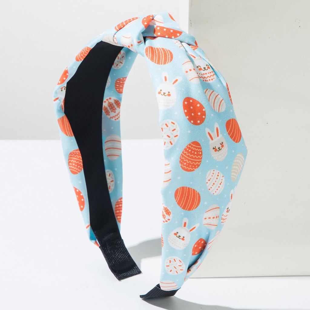 Easter Egg Hairband, Fabric Easter Egg, Rabbit Print, Knotted, Simple and Elegant Headband, Light and Fresh Style