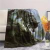 1 Peça Manta de Flanela com Estampa de Desenho Animado, Alta Qualidade Confortável para Todas as Estações, Decoração de Casa, Calor e Conforto, Perfeita para Presente de Natal Aniversário