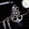 Colier retro barcă ancoră Chiba pentru bărbați, tendință la modă și dominatoare, pandantiv pirat, accesorii pentru agățat