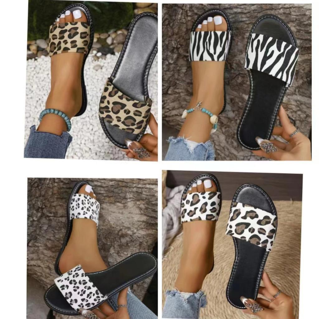 Women Slippers One-pedal  Flat Slippers