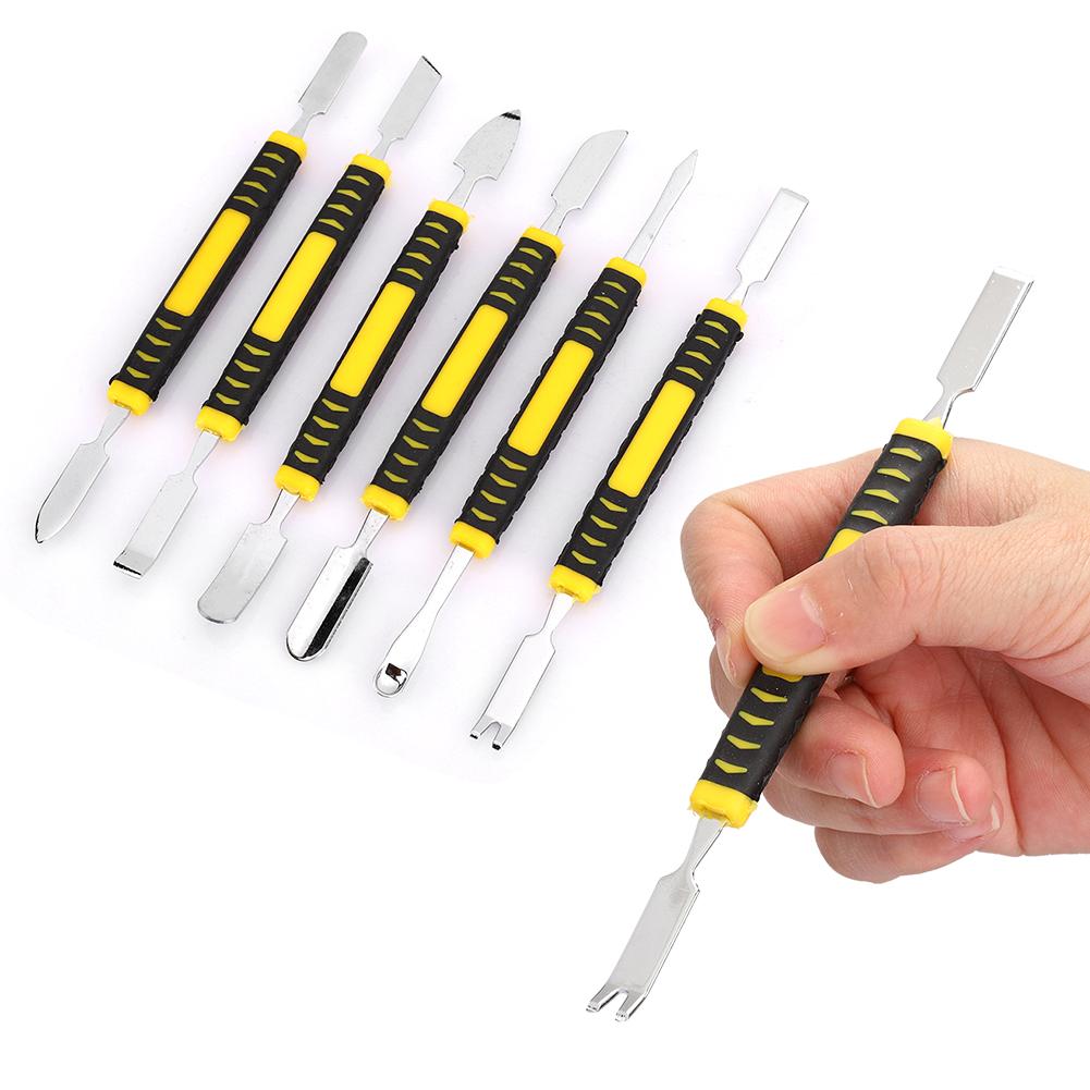 6 In 1 Carbon Steel High Hardness Flat Ends Mobile Phone Pry Bar Removal Opening Tool Knife