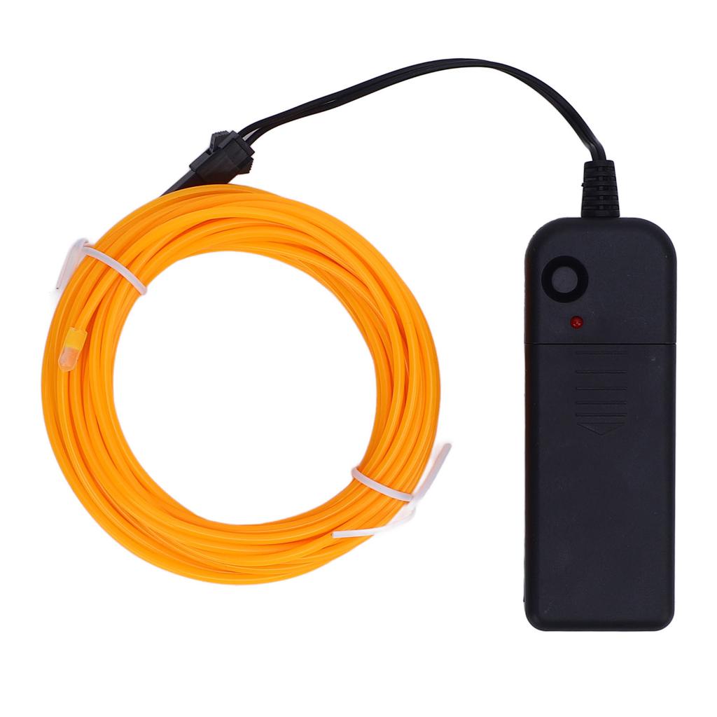 EL Wire Orange 16.4ft 5m Flexible 4 Modes 360 Degrees  Cuttable EL Cable for Party Festival Bar
