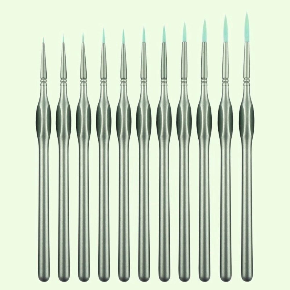 11pcs Acrylic Digital Oil Painting Pen Watercolor Drawing Pen Miniature Paint Brushes  Crafts Models