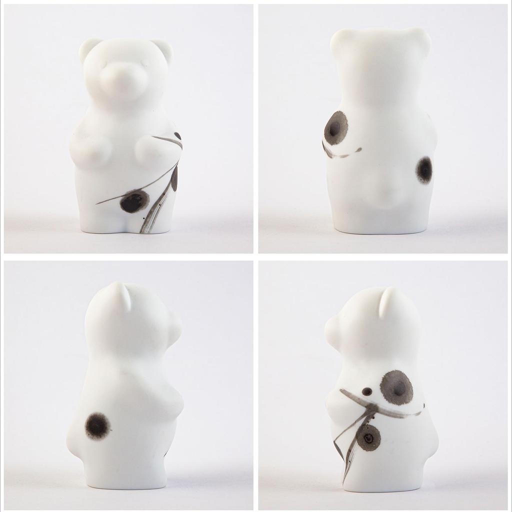 Momoco Bear Handcrafted by Arita Stylish Decorative Porcelain Bear Figurine, Artisans, Ware, Gift, Item, Object, (Written)