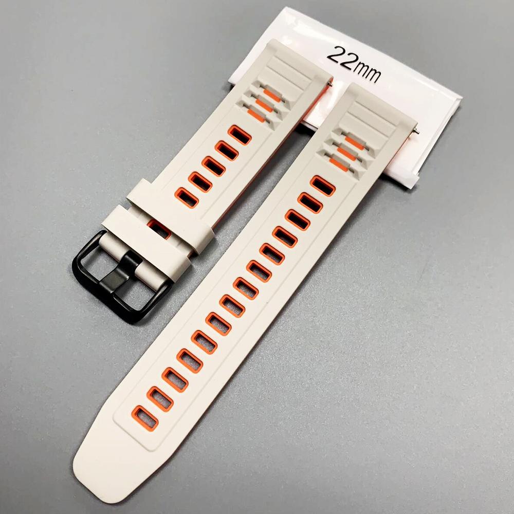 22mm Silicone Strap For Huawei Watch 5 4/GT6 Pro GT 6 5 4 3 46mm Replace Band For Amazfit Bip 6 5/BALANCE 2 GTR4 Sports Bracelet
