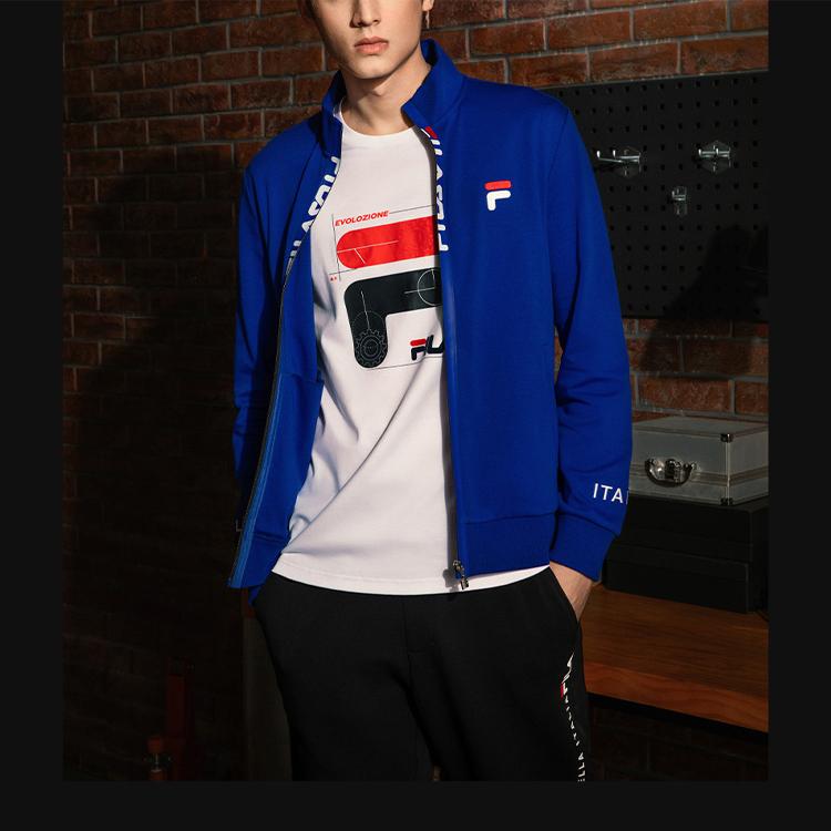 New FILA Jackets Men's Space Blue F51M138599FDB