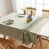 Knitterfest Waschbar Esszimmer Baumwolle Leinen Rechteckige Tischdecken mit Quasten