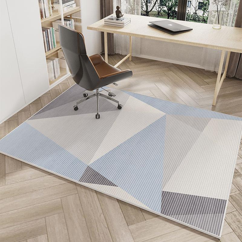 Modern Geometric Rug, Durable Non-Slip Living Room Mat, Dressing Room & Study Swivel Chair Floor Pad For Home Decor